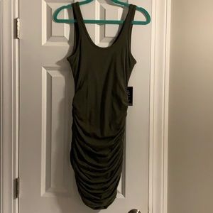 Express olive green dress